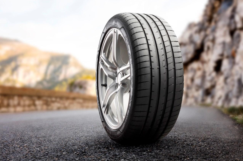 Tyre on the road